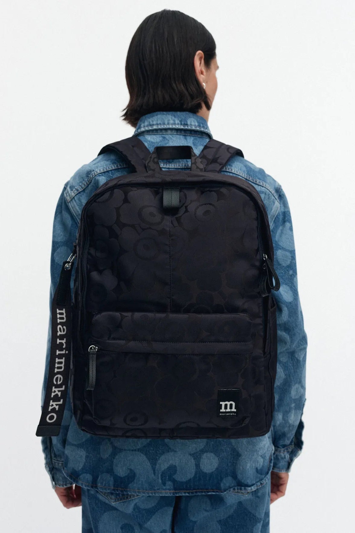 Marimekko Zip Top Backpack Unikko reppu - sininen / tummansininen