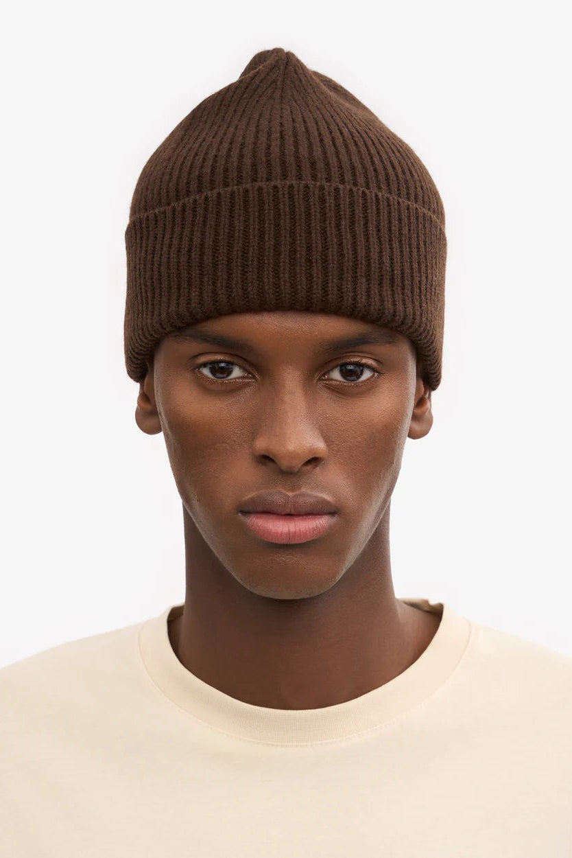 Colorful Standard Merino Wool Beanie - coffee brown
