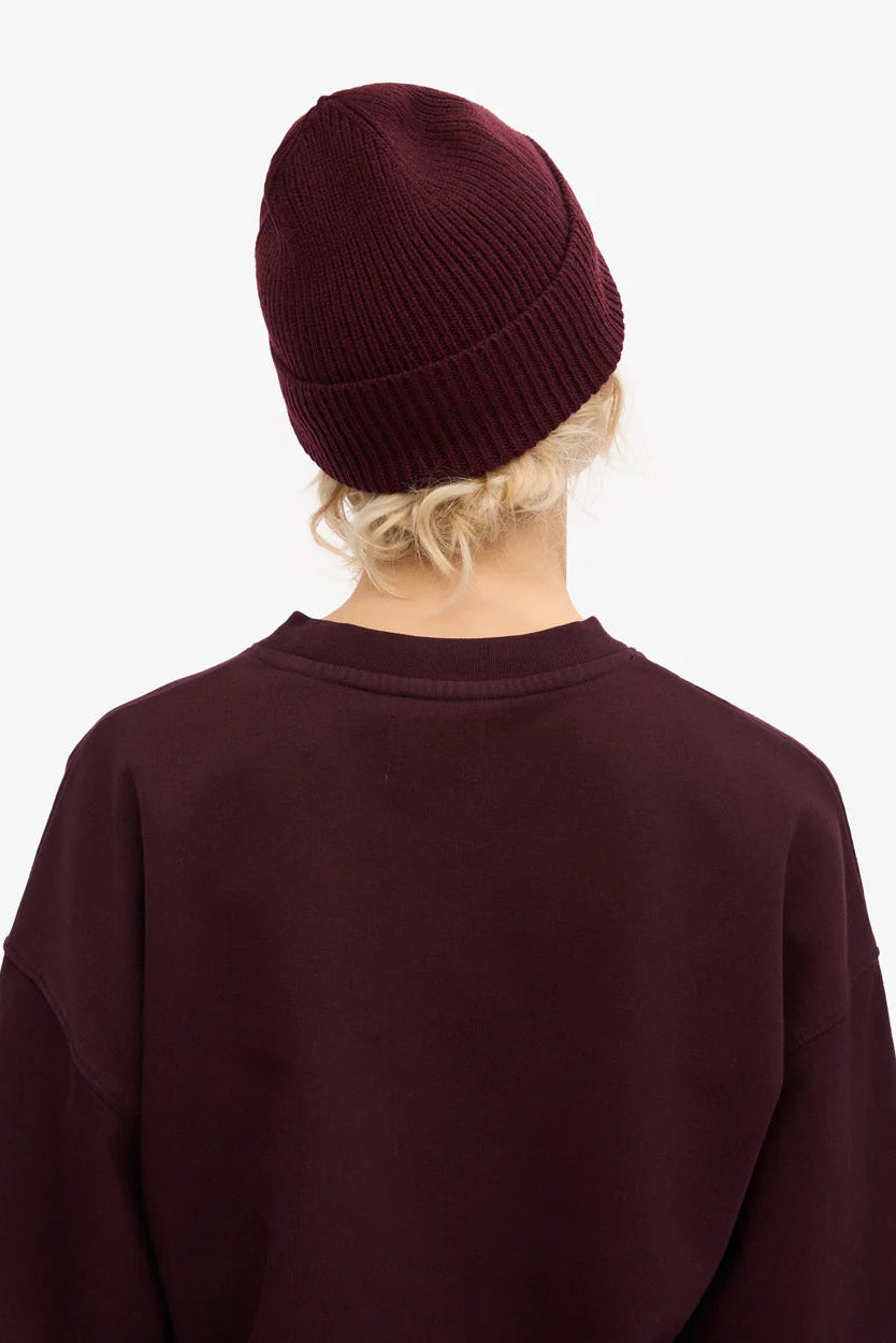 Colorful Standard Merino Wool Beanie - oxblood red