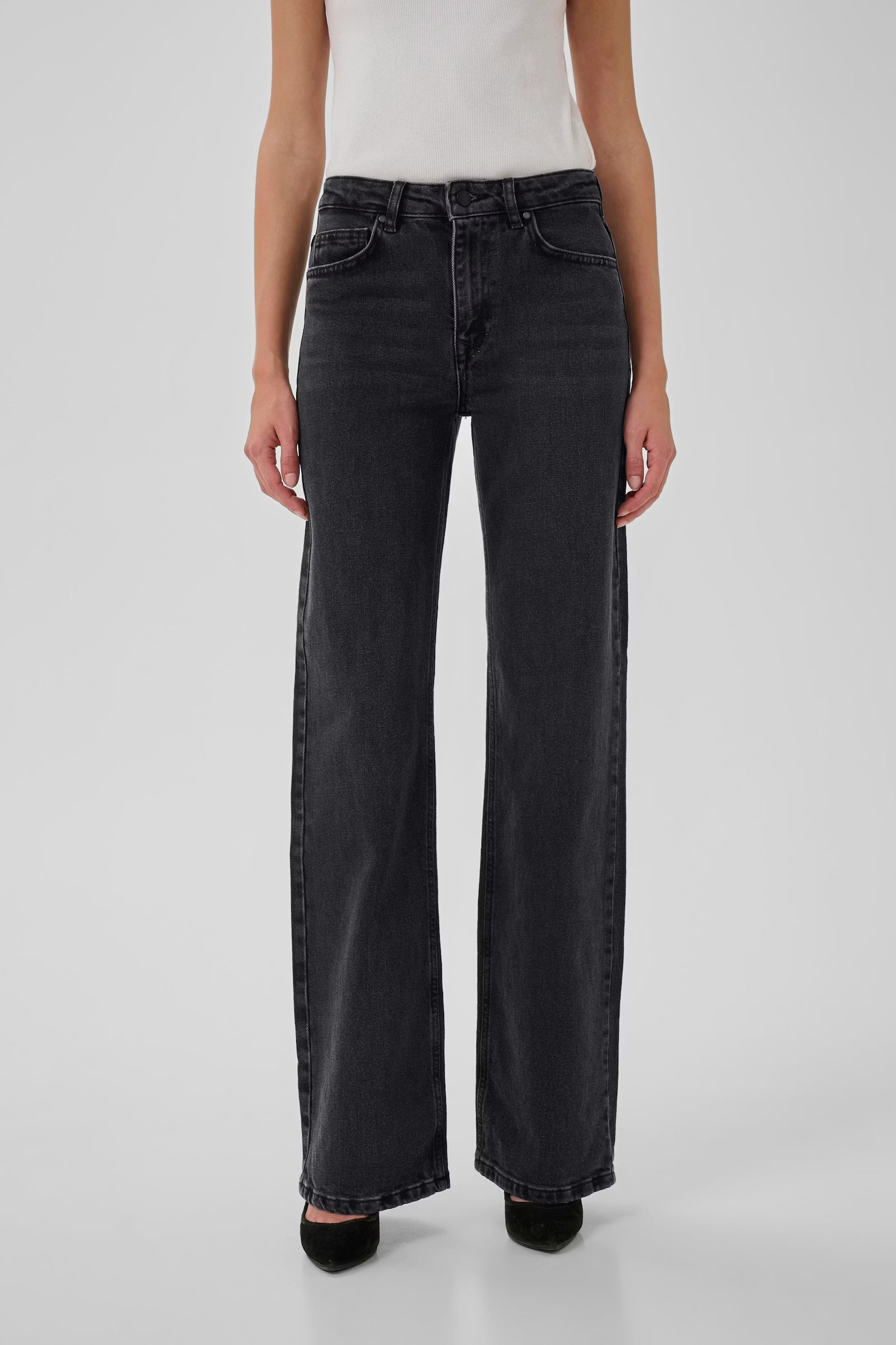 My Essential Wardrobe 35 The Louis 139 High Wide - black retro wash