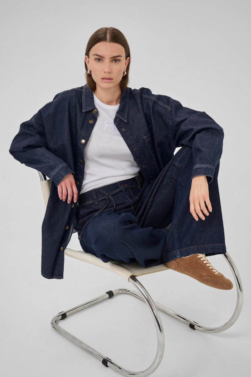 My Essential Wardrobe MaloMW 143 Shirt - dark blue un-wash