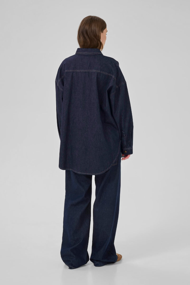 My Essential Wardrobe MaloMW 143 Shirt - dark blue un-wash