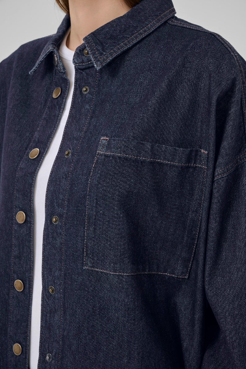 My Essential Wardrobe MaloMW 143 Shirt - dark blue un-wash