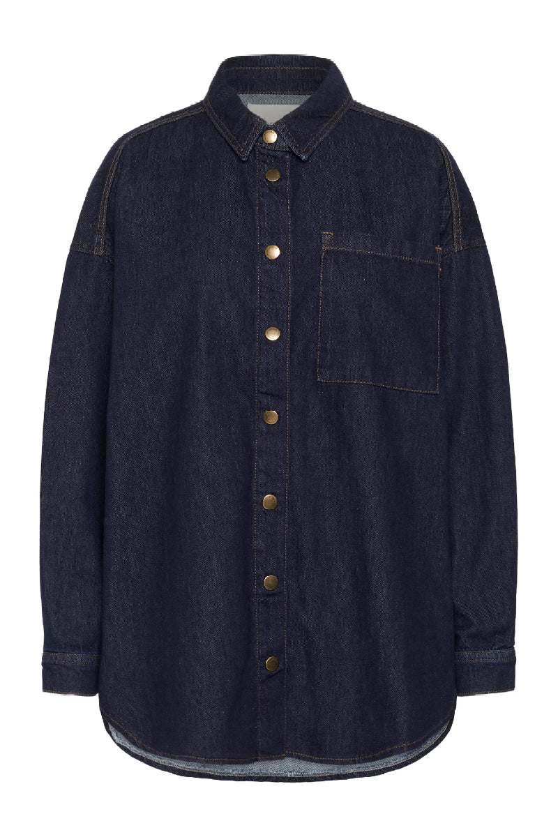 My Essential Wardrobe MaloMW 143 Shirt - dark blue un-wash