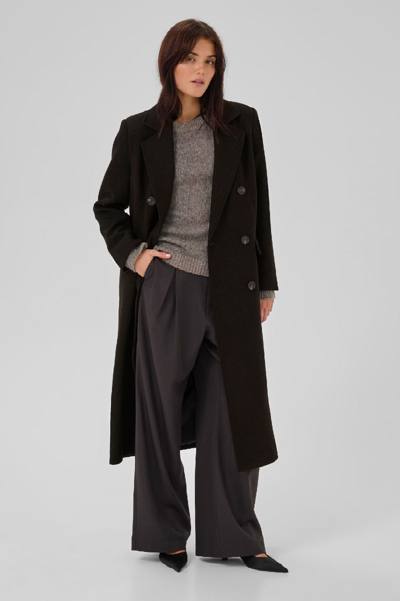 My Essential Wardrobe FrannieMW coat - Espresso Melange