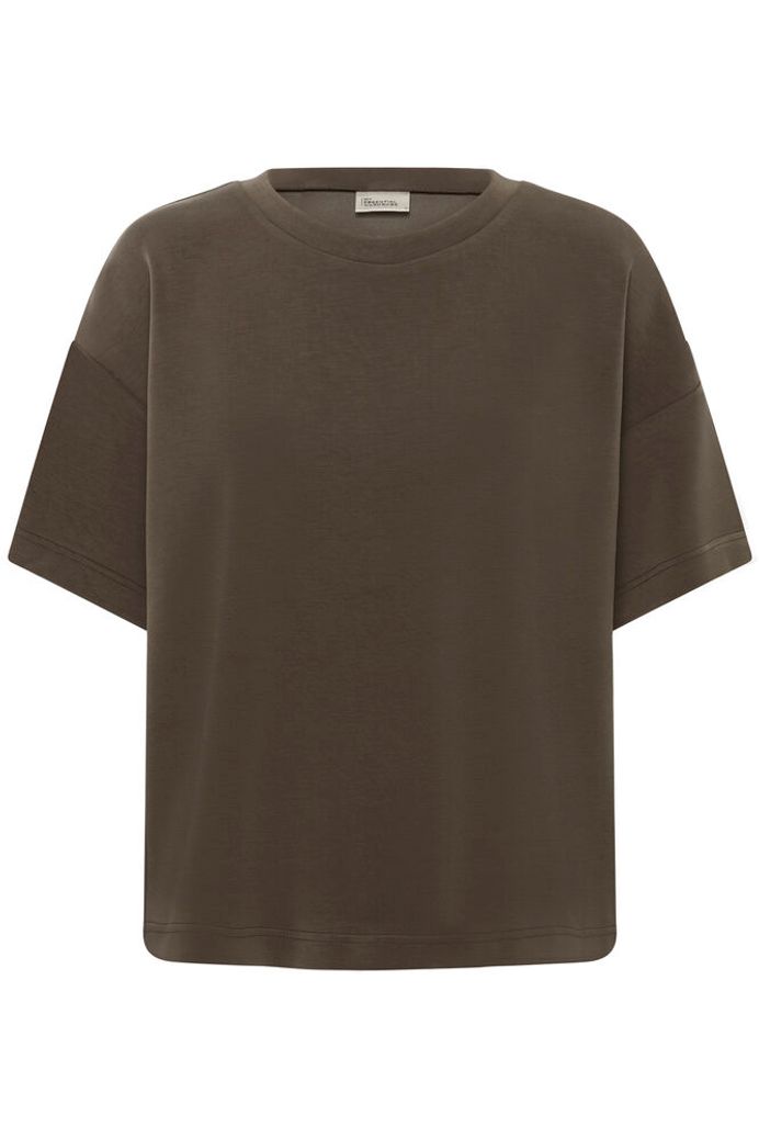 My Essential Wardrobe HelleMW EMB Boxy tee - major brown