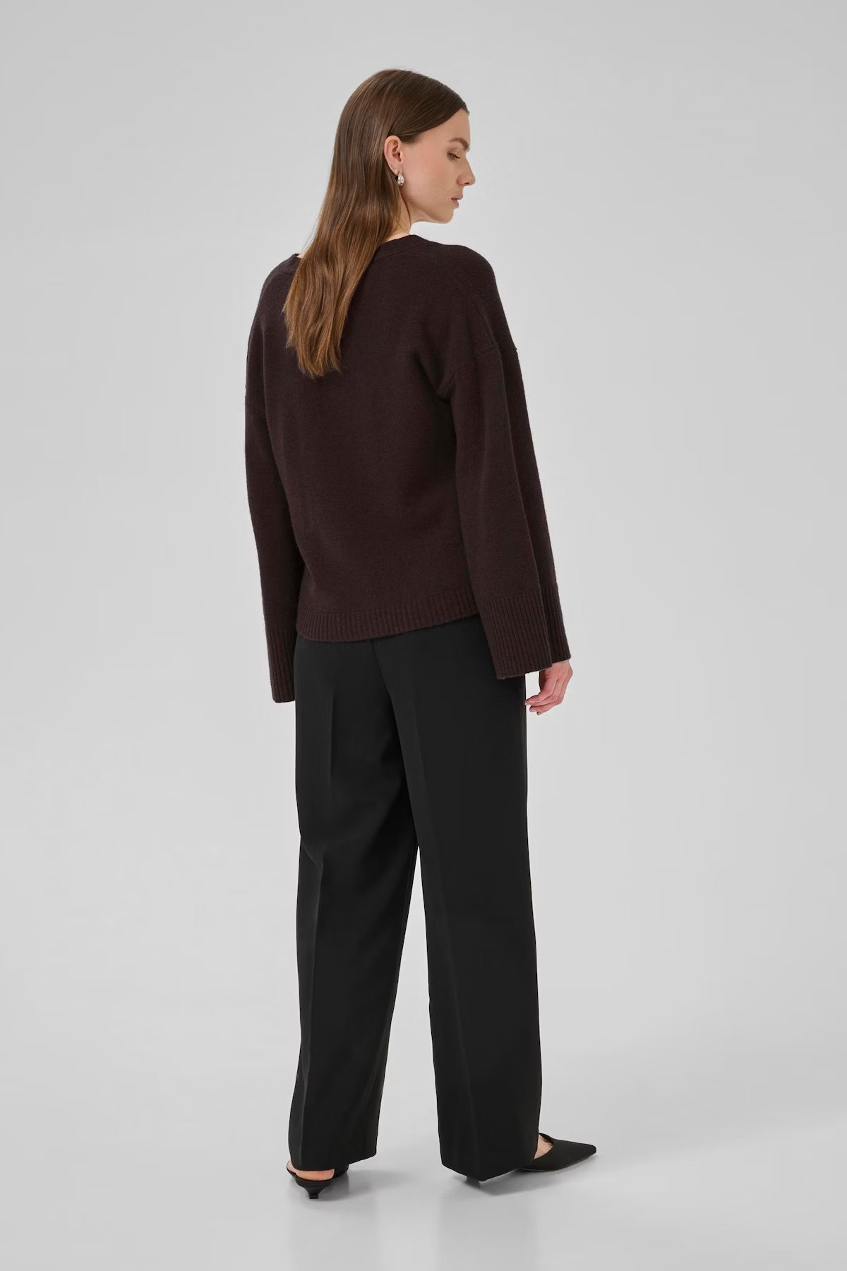 My Essential Wardrobe HuxiMW Knit Cardigan - espresso