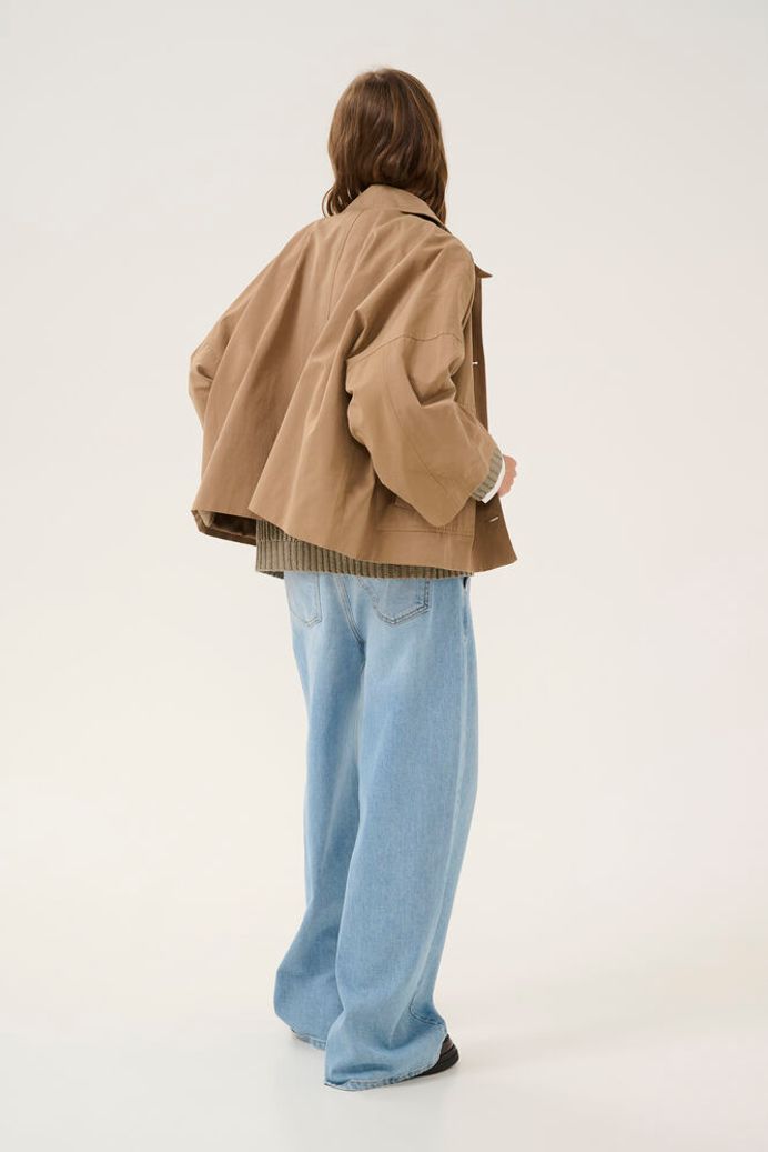 My Essential Wardrobe LyonMW OS Short jacket - sepia tint