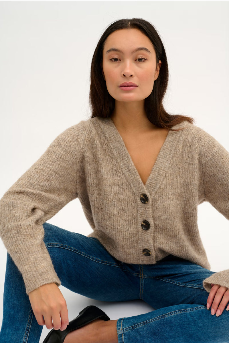 My Essential Wardrobe The Knit Cardigan 04 - dune melange