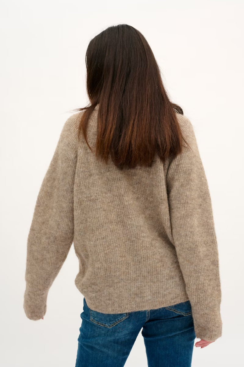 My Essential Wardrobe The Knit Cardigan 04 - dune melange