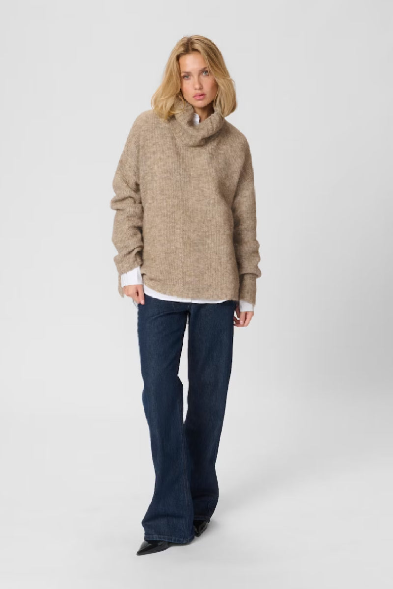 My Essential Wardrobe The Knit Rollneck 11 - Dune Melange