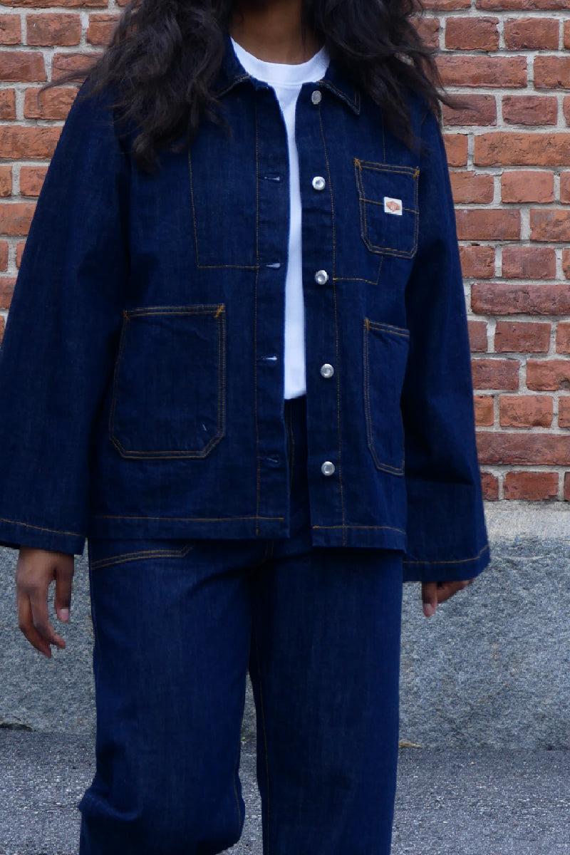 Nudie Ada Workwear Denim Jacket - dark blue