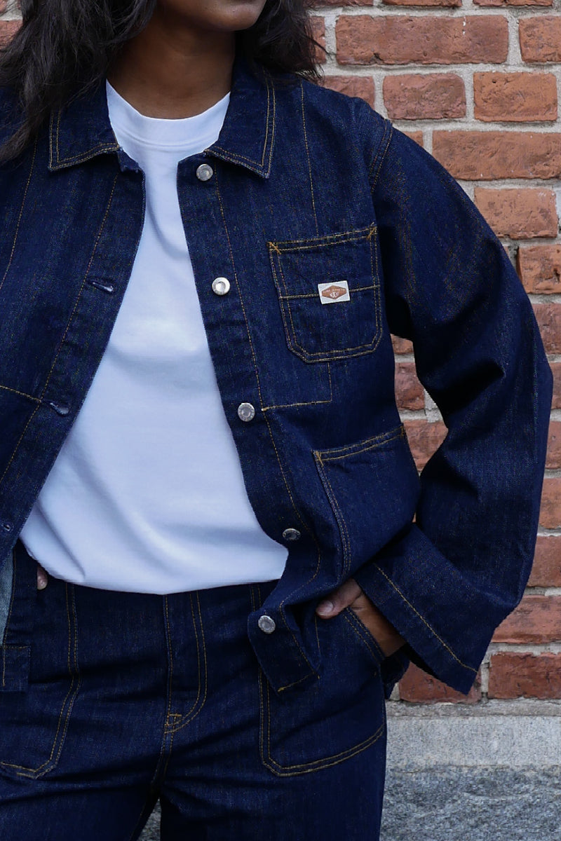 Nudie Ada Workwear Denim Jacket - dark blue