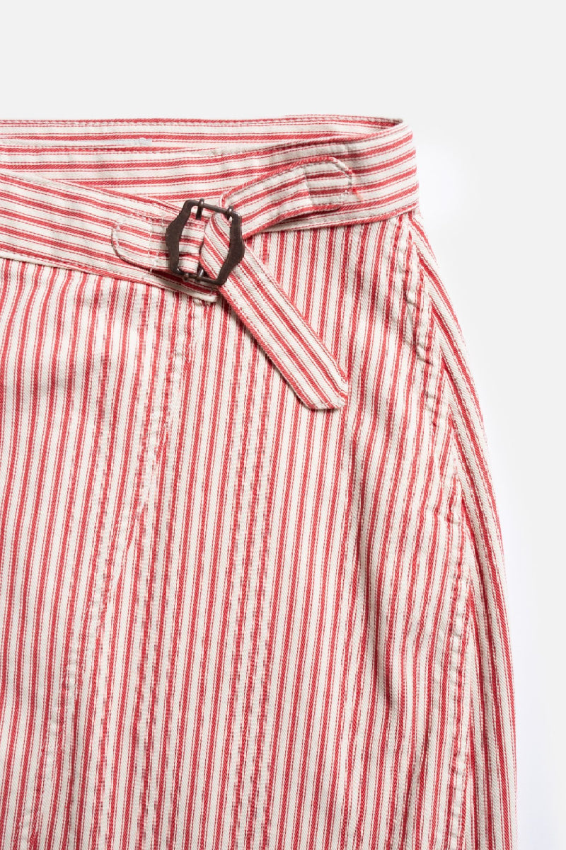 Nudie Irma Striped Denim skirt - red/white