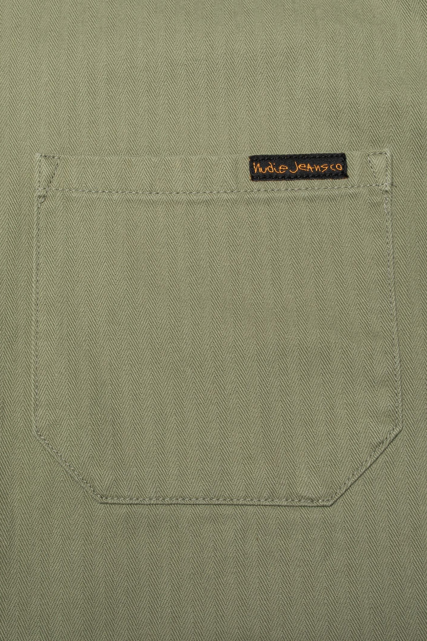 Nudie Jeans Buddy Chore Jacket Herringbone - pale green