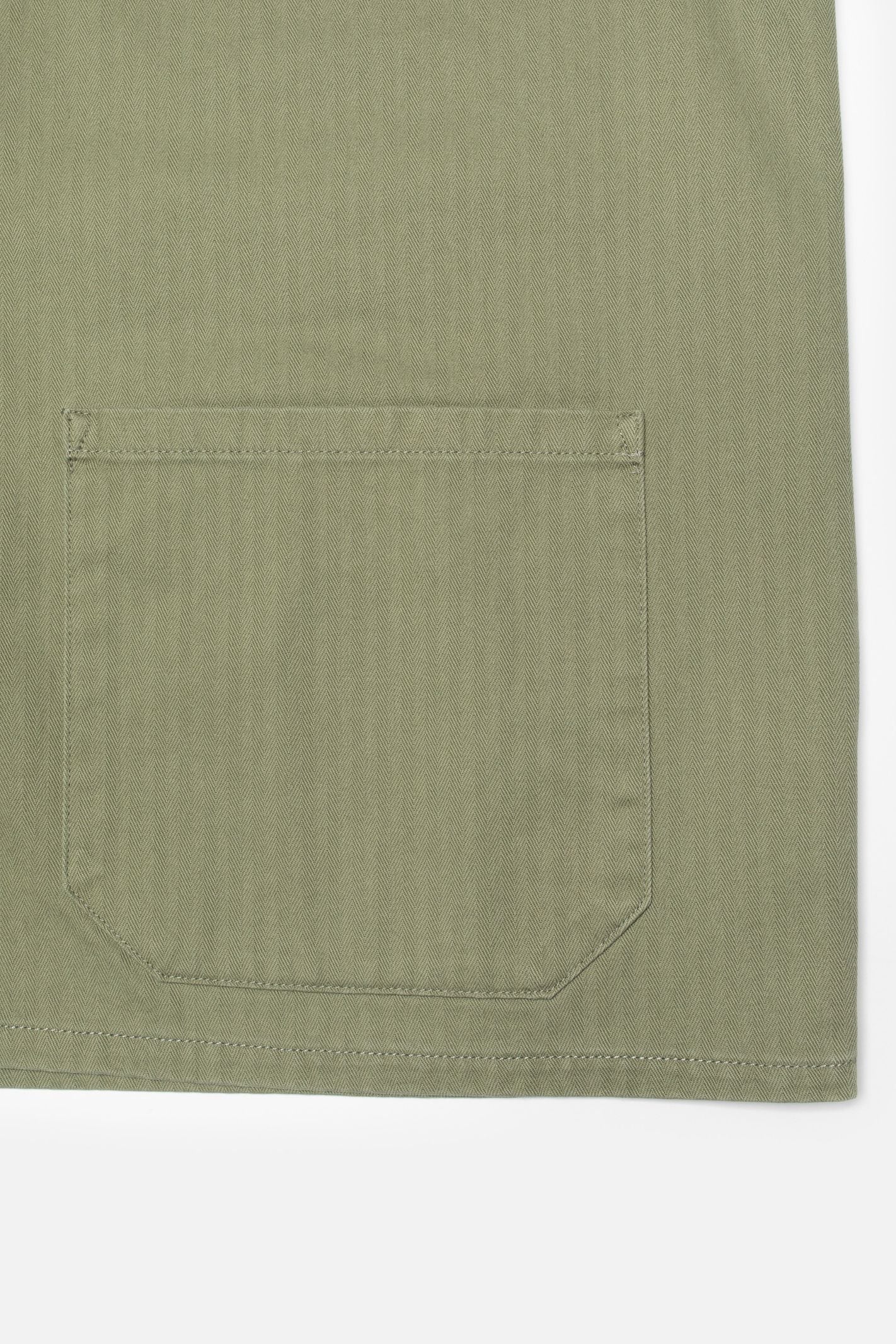 Nudie Jeans Buddy Chore Jacket Herringbone - pale green