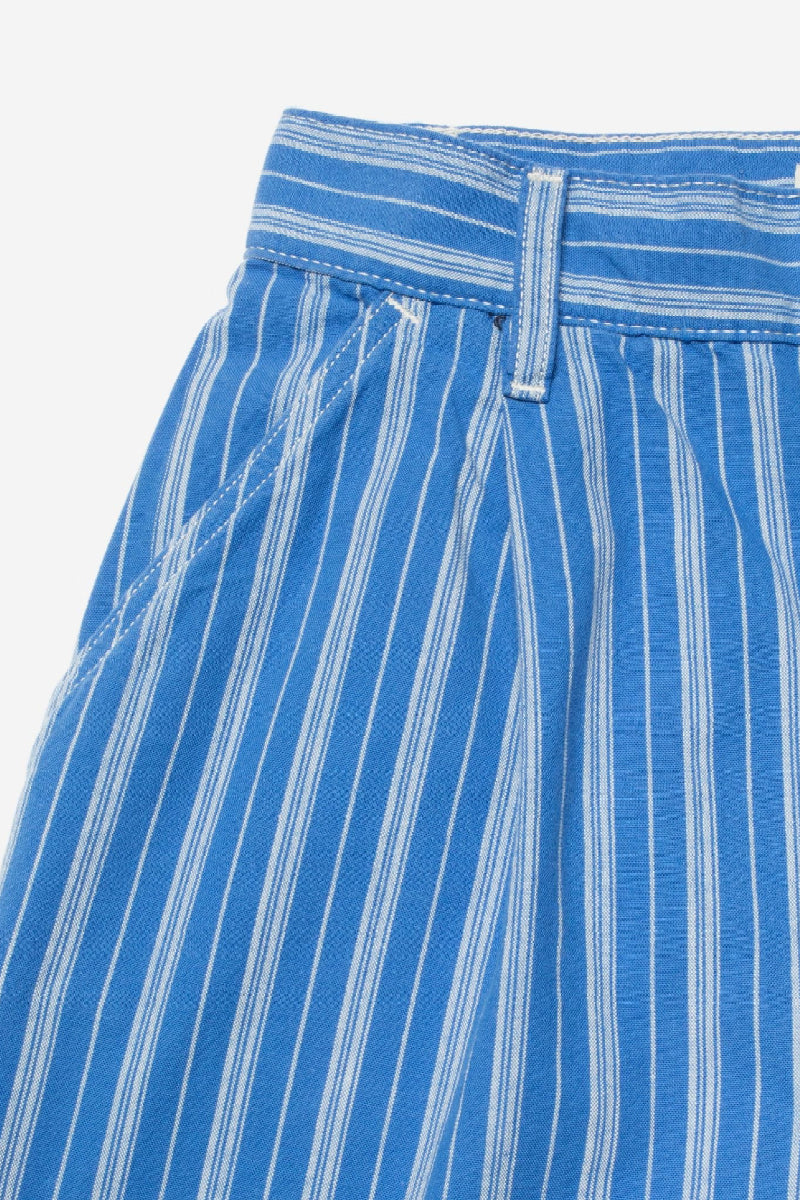 Nudie Jeans Gullan Pants Striped - blue / offwhite
