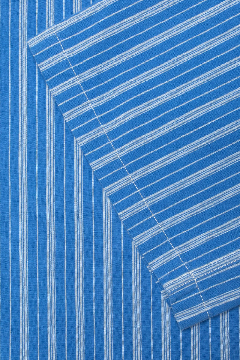 Nudie Jeans Gullan Pants Striped - blue / offwhite