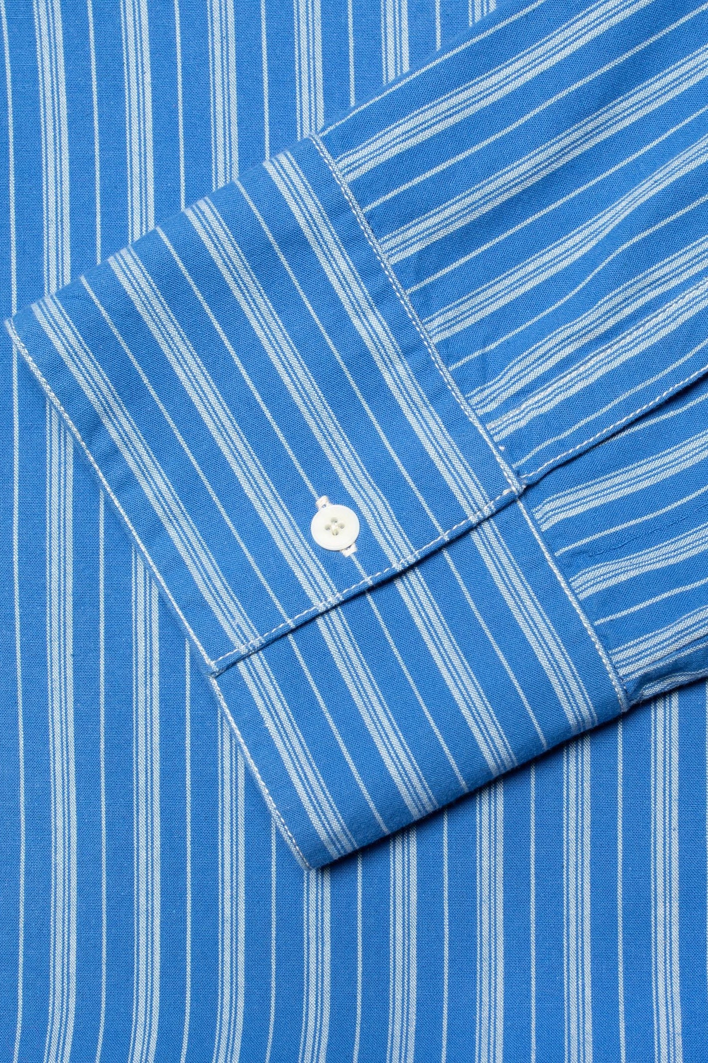 Nudie Jeans Jutta Shirt Striped - blue / offwhite