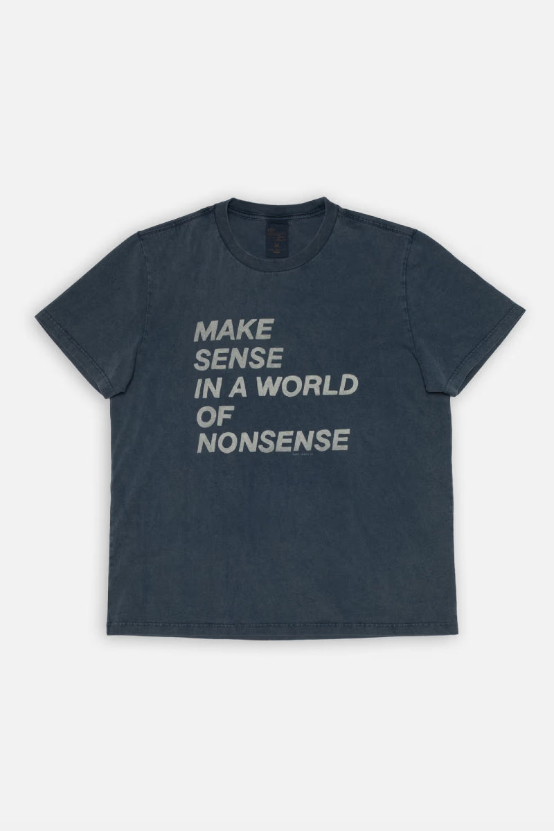 Nudie Jeans Roy Make Sense T-Shirt - blue