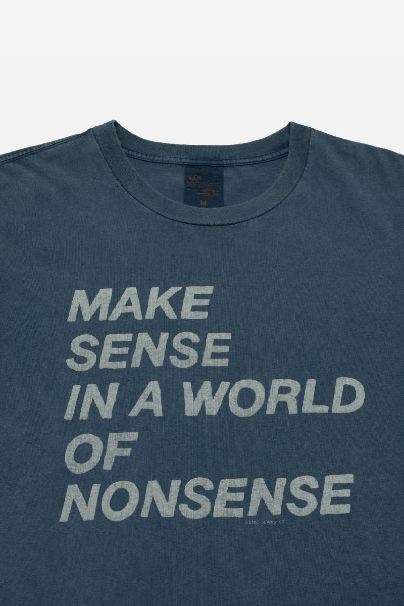 Nudie Jeans Roy Make Sense T-Shirt - blue