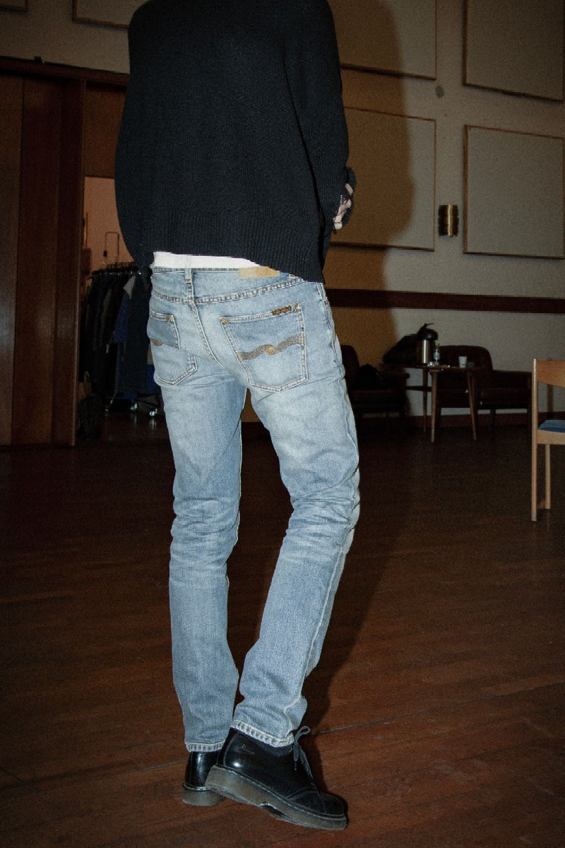 Nudie Jeans Solid Ollie miesten farkut - salt water