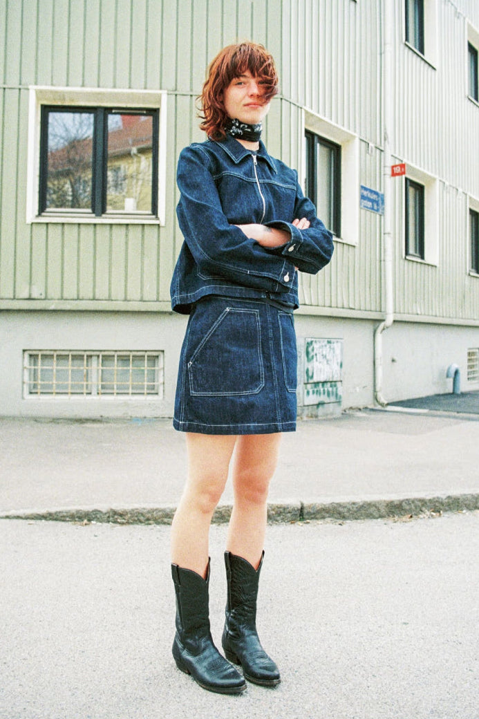 Nudie Jeans Anja Workwear Denim Jacket - Dark Blue