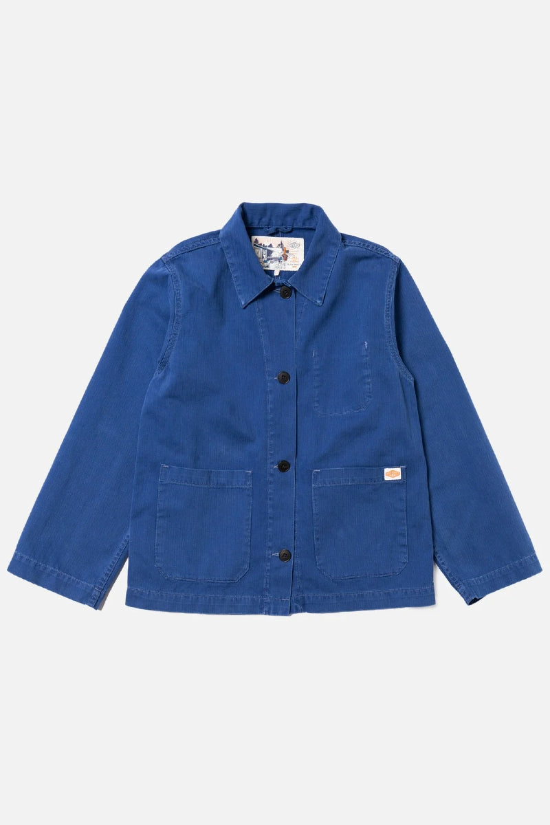 Nudie Lovis Herringbone Denim jacket - blue