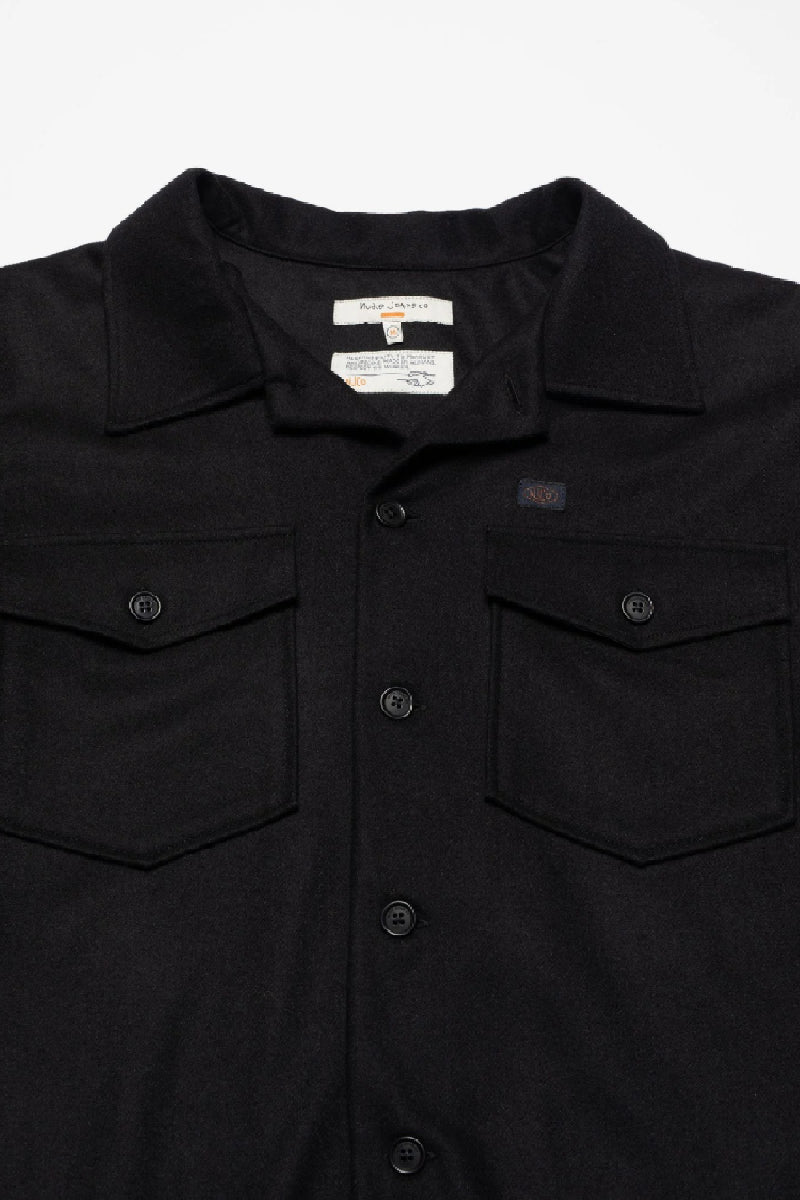 Nudie Vincent Solid Board shirt - black