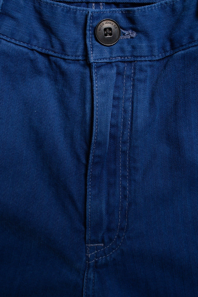Nudie Wendy Herringbone Denim pants - blue