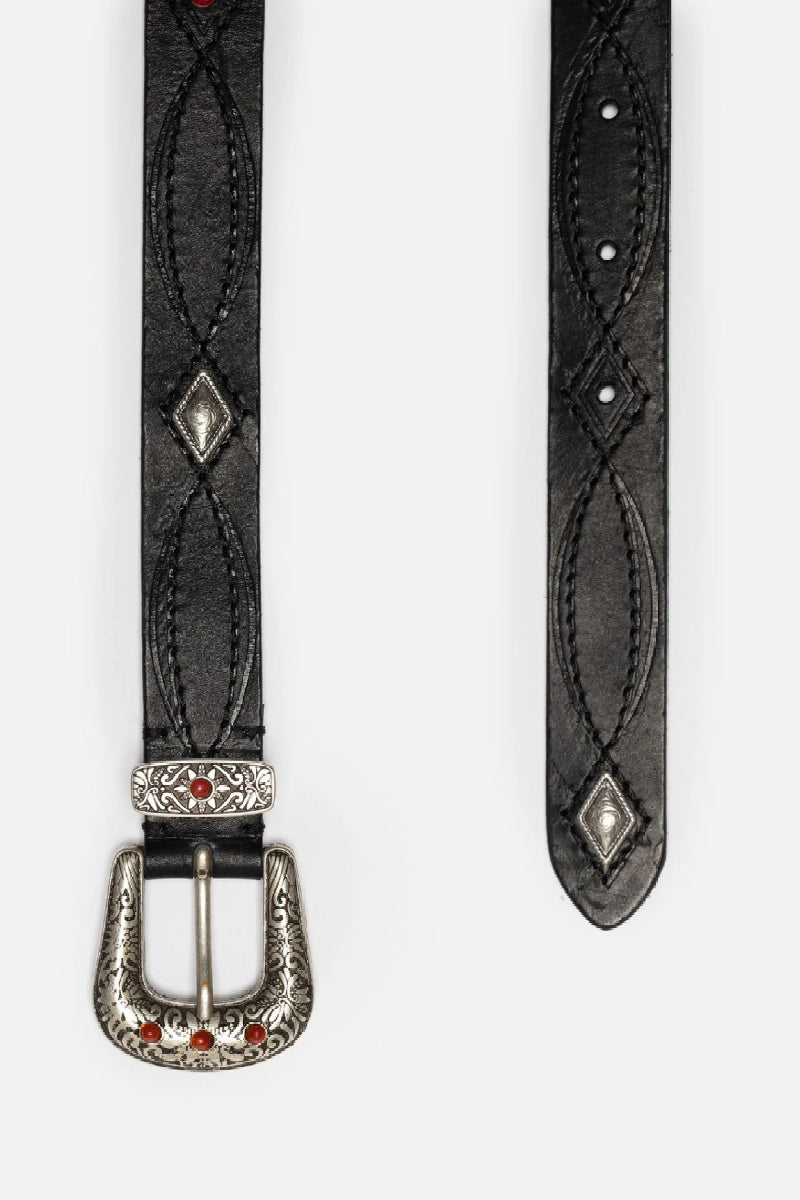 Nudie Western Embellished belt - black