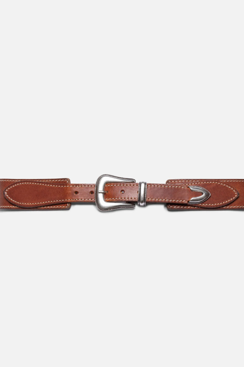 Nudie Western Ranch belt - toffee brown