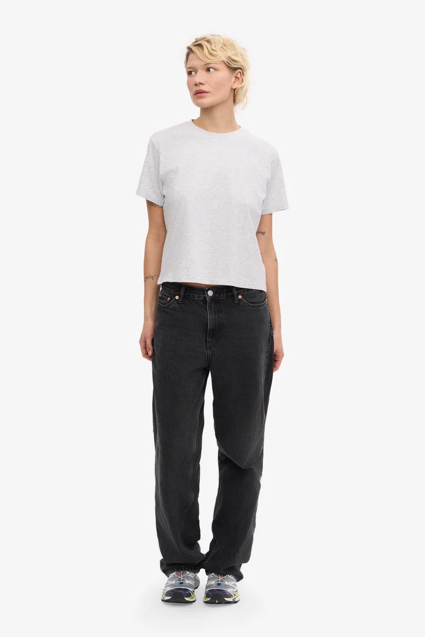 Colorful Standard Organic boxy crop tee - Snow melange