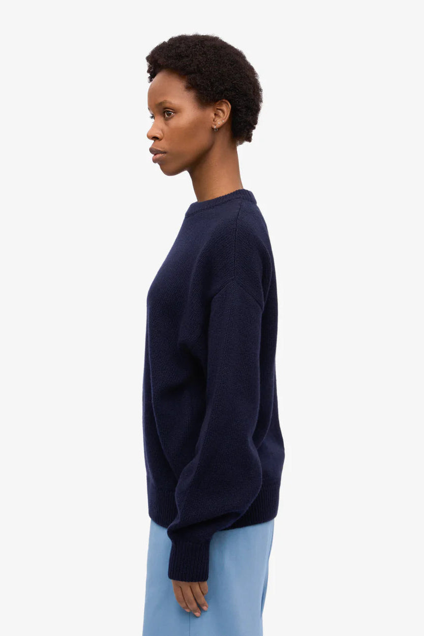 Colorful Standard Oversized Merino Wool Crew - navy blue