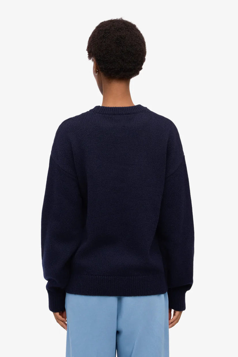 Colorful Standard Oversized Merino Wool Crew - navy blue
