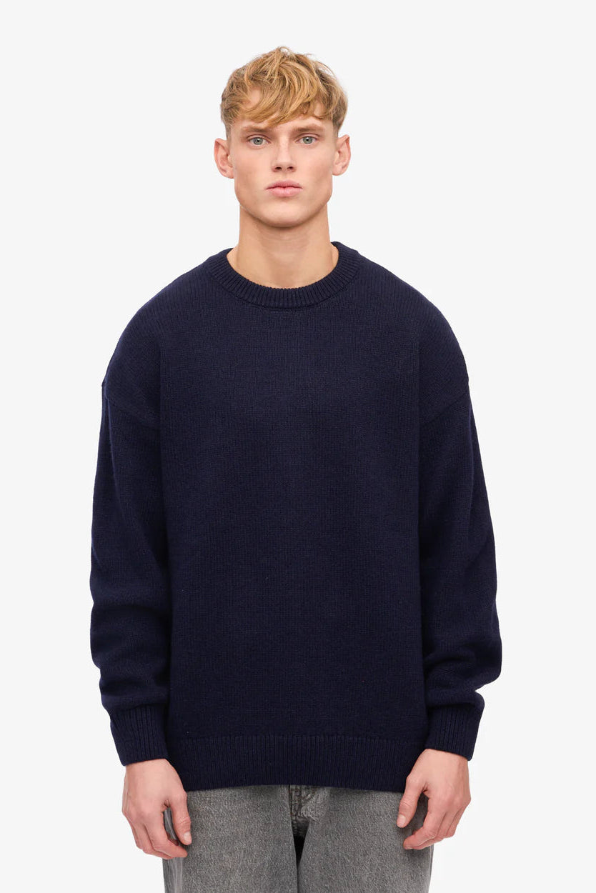Colorful Standard Oversized Merino Wool Crew - navy blue