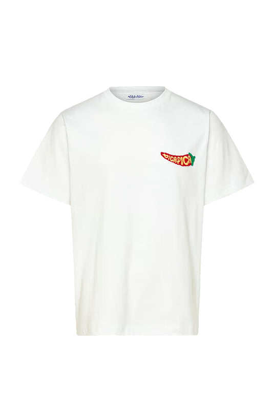 valkoinen unisex t-paita