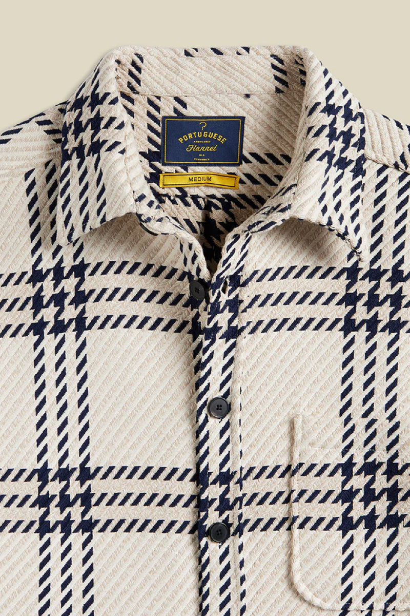 Portuguese Flannel Upper Overshirt - ecru