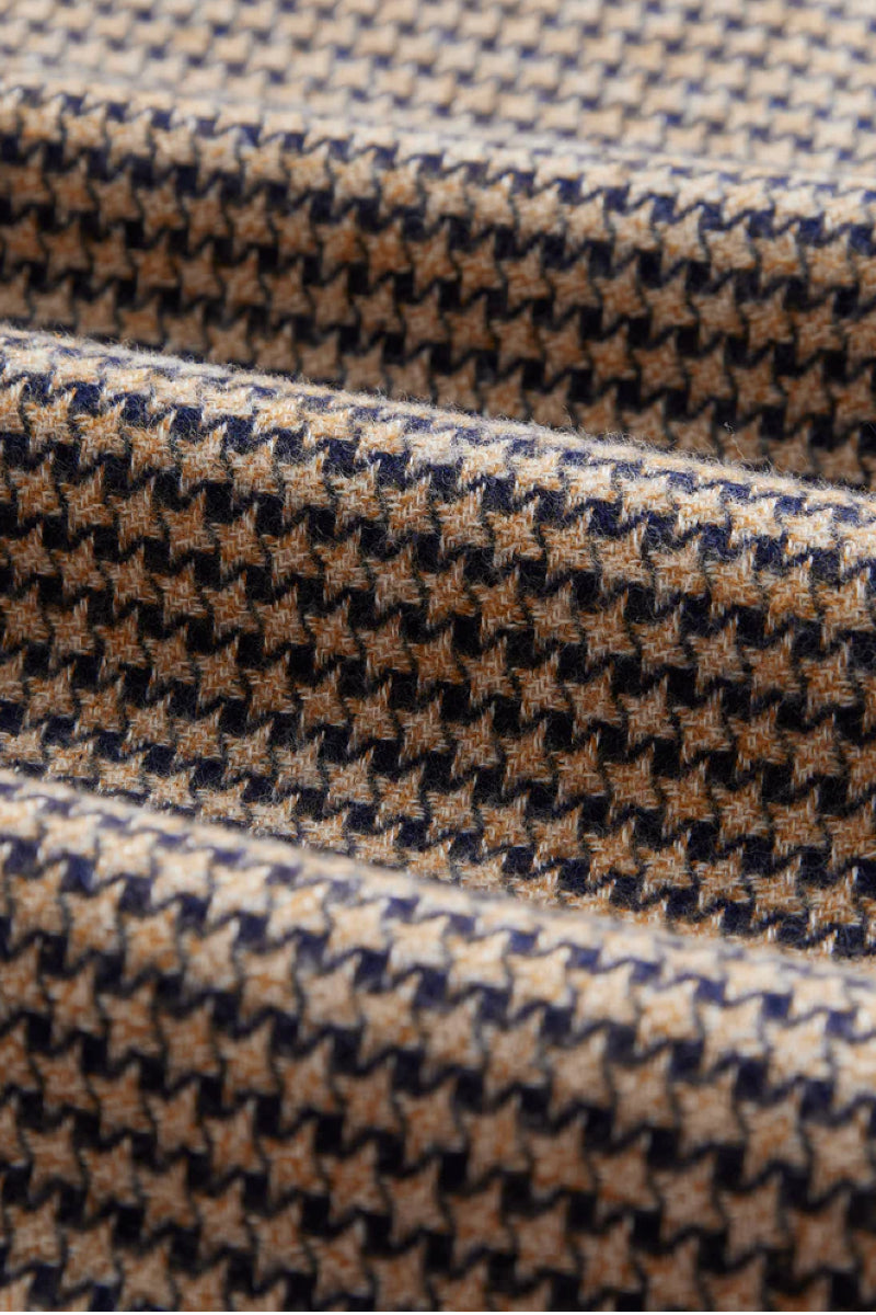 Portuguese Flannel Abstract Pied Poule shirt - navy