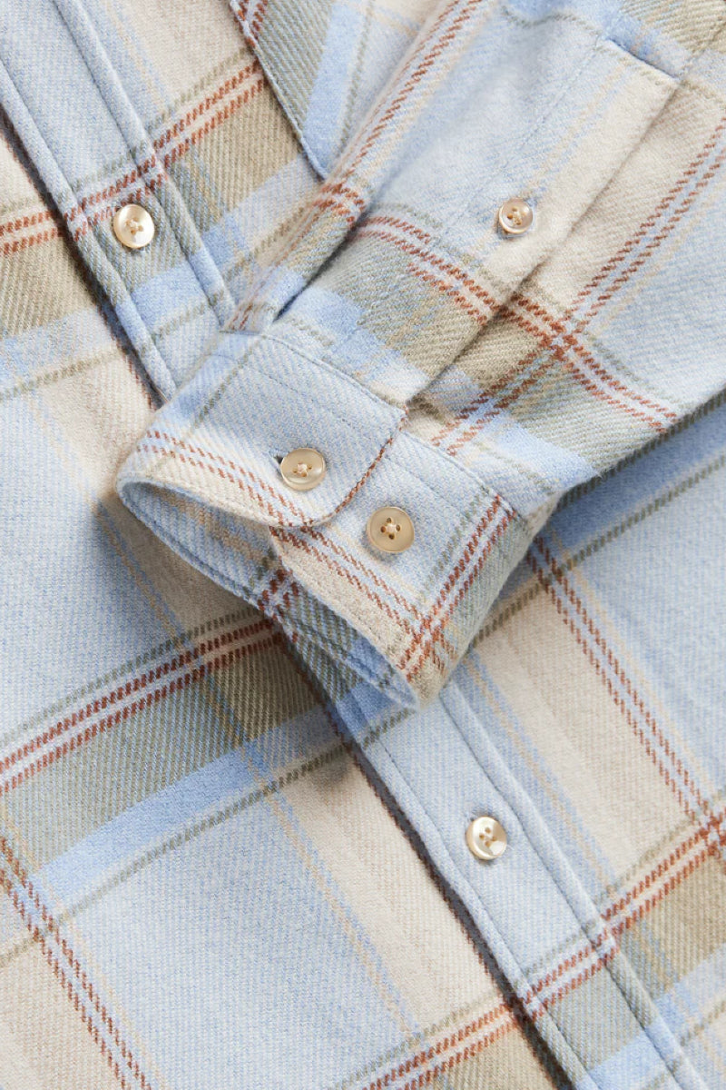 Portuguese Flannel Central kauluspaita - vaaleansininen / beige