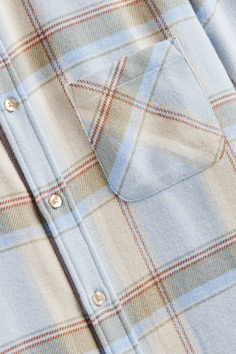 Portuguese Flannel Central kauluspaita - vaaleansininen / beige