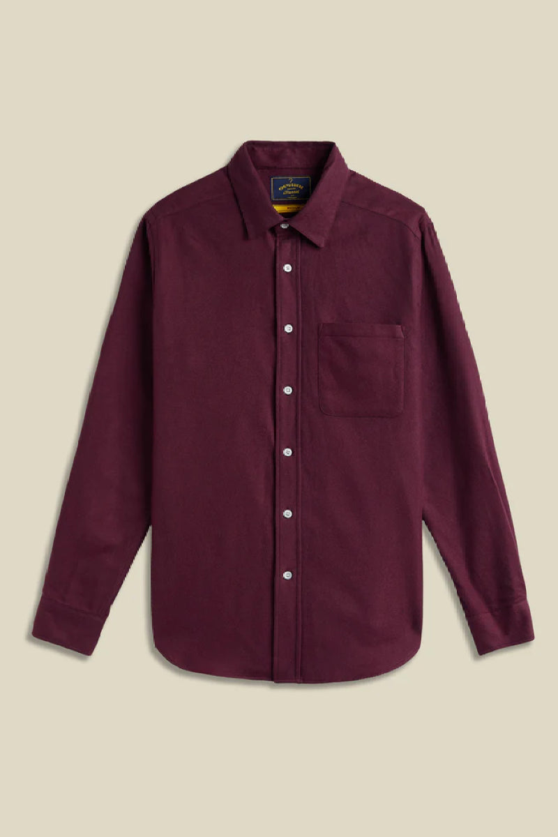 Portuguese Flannel Teca kauluspaita - bordeaux