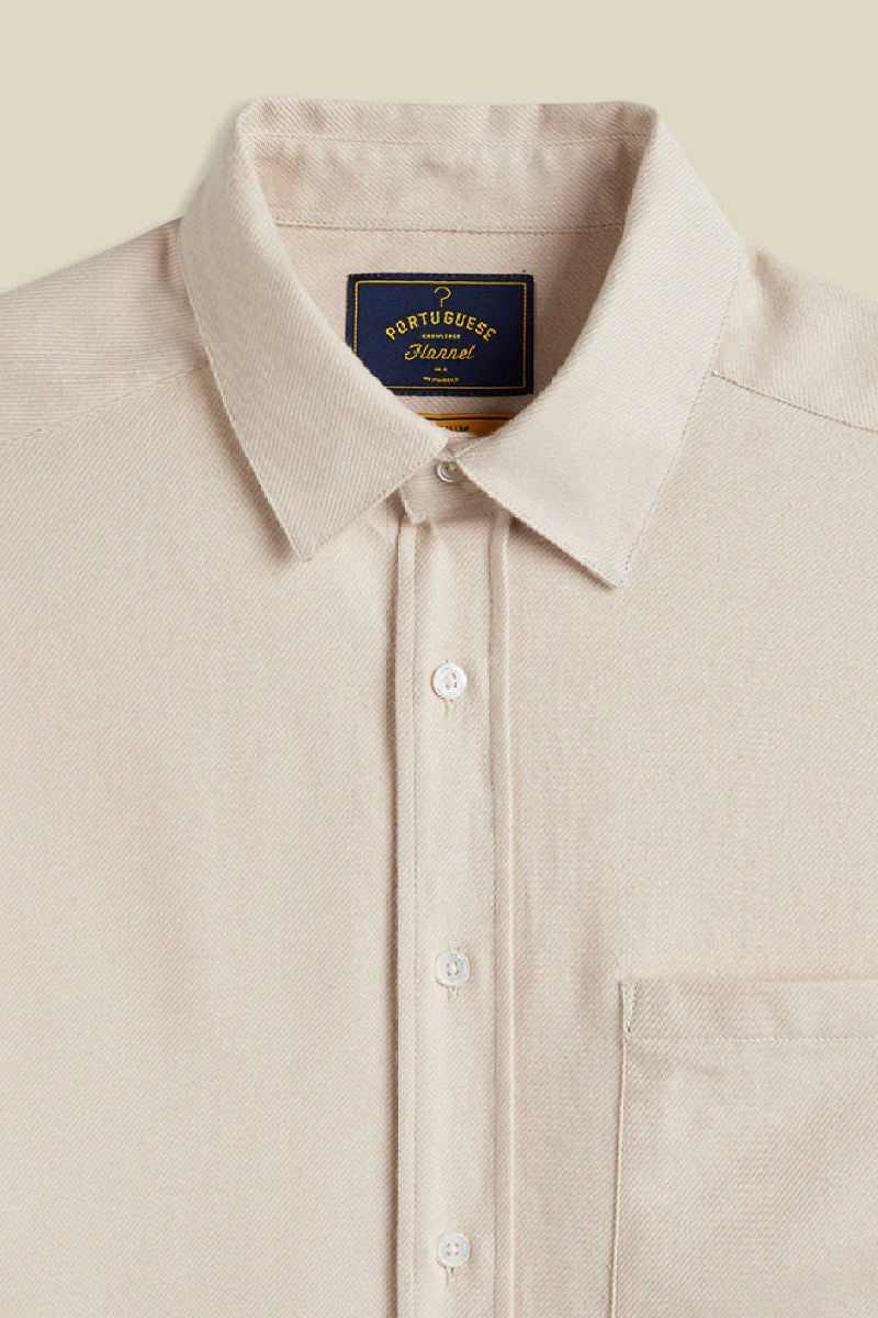 Portuguese Flannel Teca kauluspaita - ecru