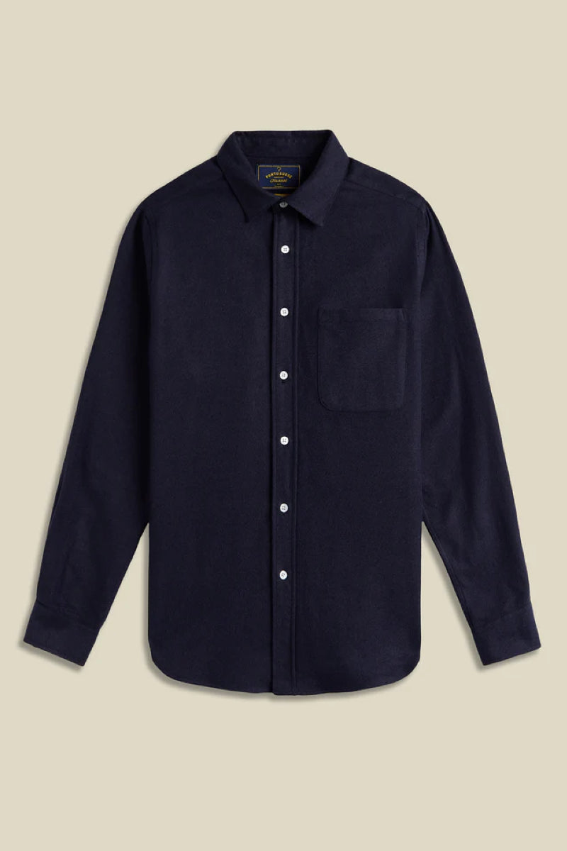 Portuguese Flannel Teca kauluspaita - navy