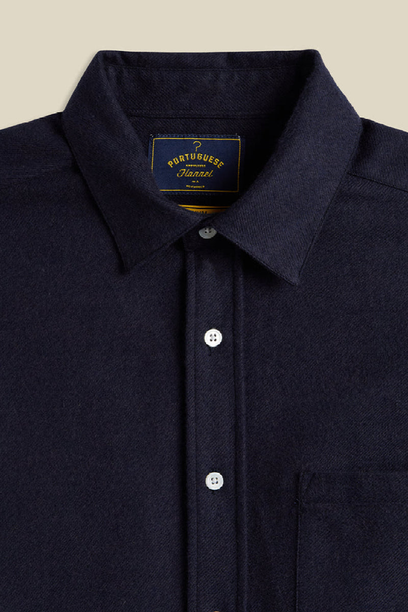 Portuguese Flannel Teca kauluspaita - navy