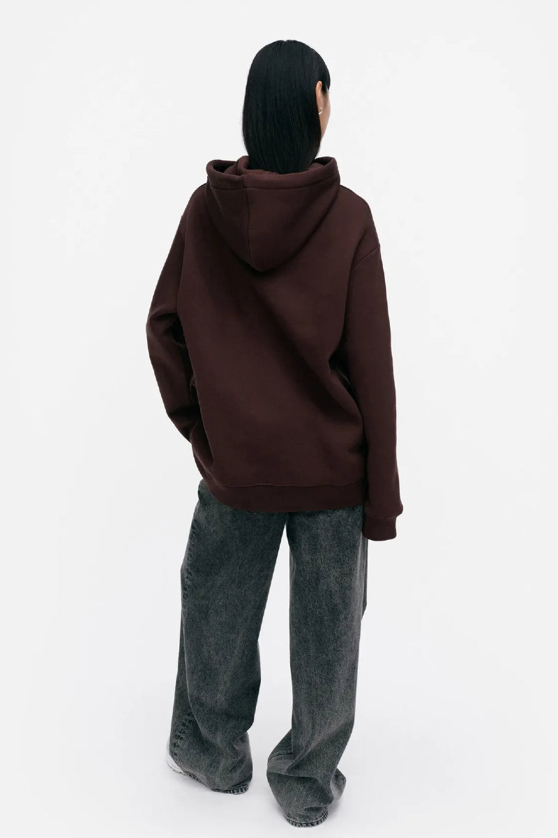 Marimekko Runoja Unikko Placement Kioski huppari - ruskea / liila