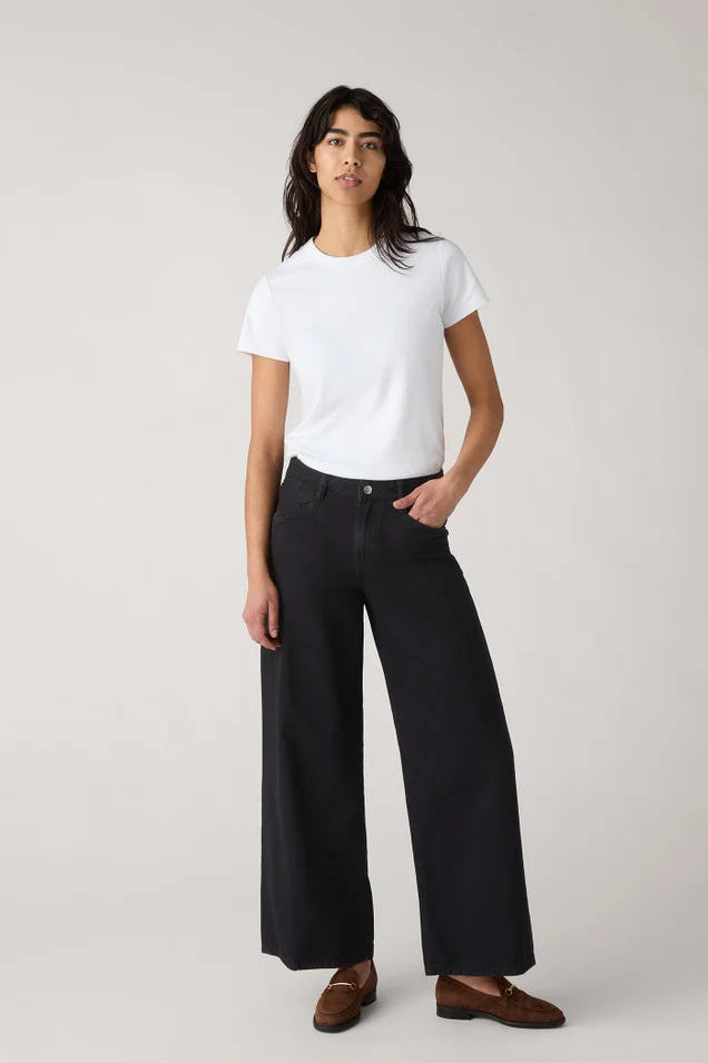 Saburo Jeans Wide Leg Jeans - black rinsed