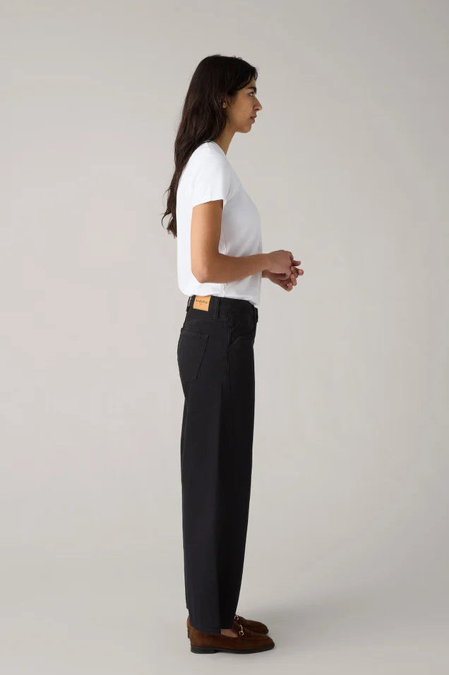 Saburo Jeans Wide Leg Jeans - black rinsed