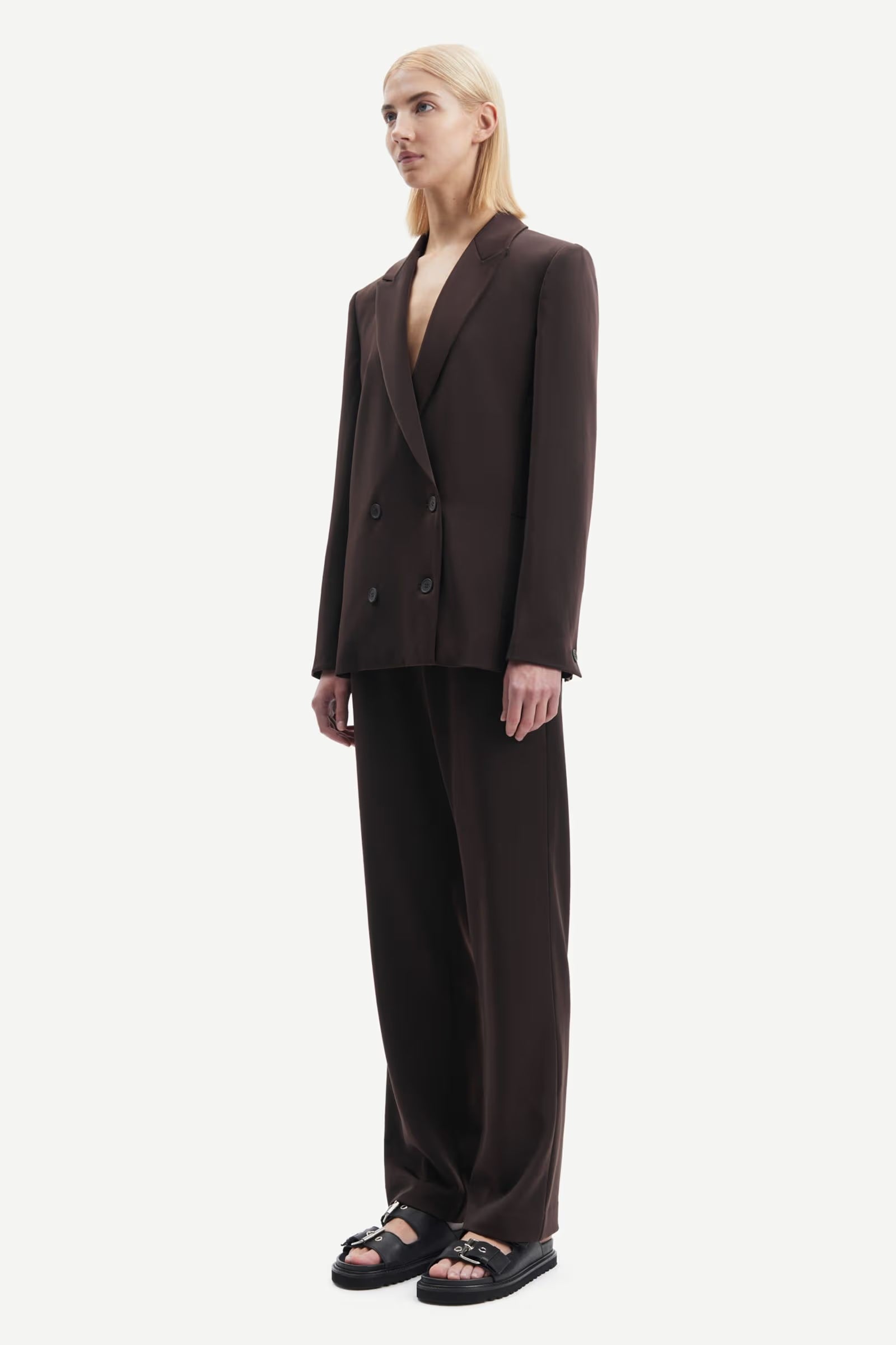 Samsøe Samsøe Hoys Straight pants - mole