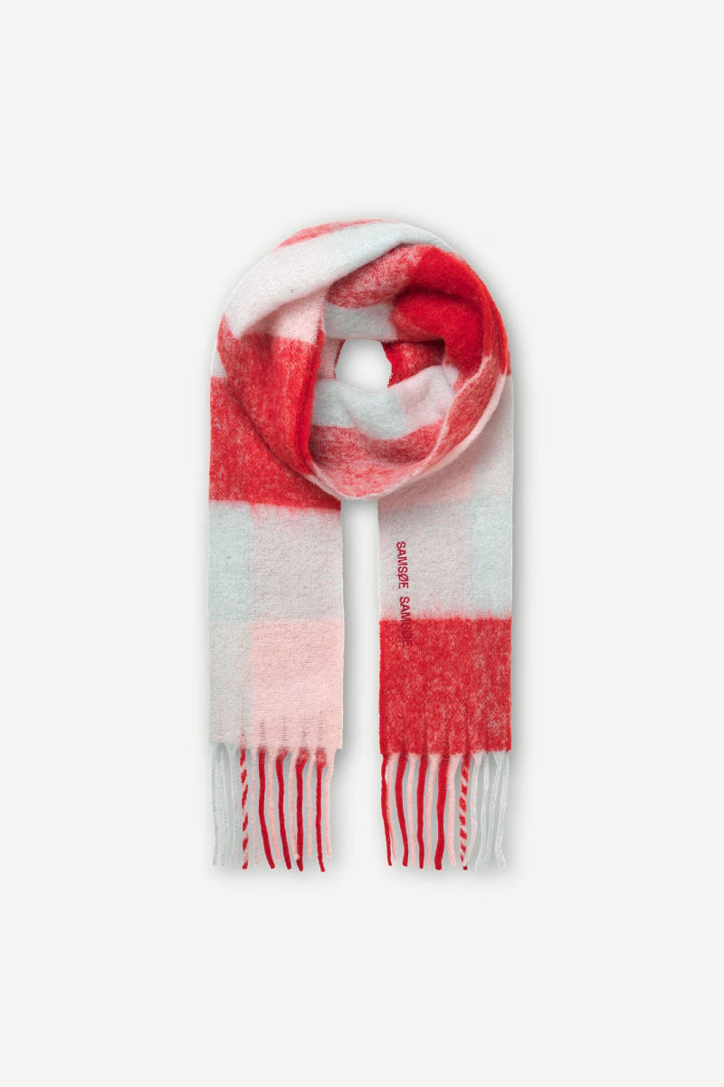 Samsøe Samsøe Alex scarf - Haute red check